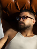 CRYSTAL BROWN GLASSES