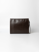 THE CROCO BRWN POUCH
