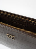 THE CROCO BRWN POUCH