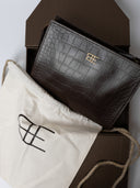 THE CROCO BRWN POUCH