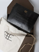 THE CROCO BLK POUCH