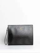 THE CROCO BLK POUCH